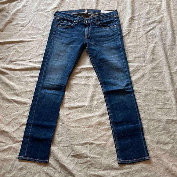 rag & bone Denim - Rag & Bone Tomboy Straight jean in Cln Burnley (medium blue) size 27
